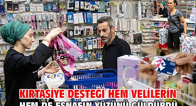 Kırtasiye desteği hem velilerin hem de esnafın yüzünü güldürdü