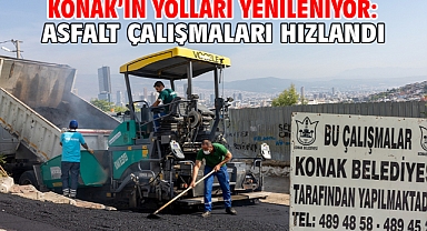 Konak’ın yolları yenileniyor: Asfalt çalışmaları hızlandı