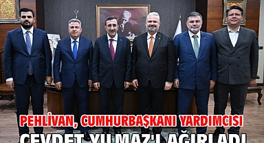 PEHLİVAN, CUMHURBAŞKANI YARDIMCISI CEVDET YILMAZ'I AĞIRLADI