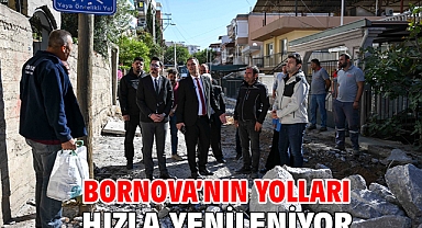 Bornova’nın yolları hızla yenileniyor