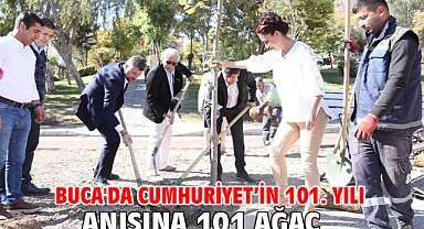 Buca'da Cumhuriyet’in 101. yılı anısına 101 ağaç