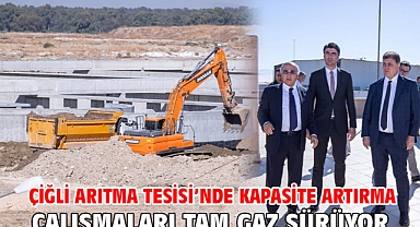 Çiğli Arıtma Tesisi’nde kapasite artırma çalışmaları tam gaz sürüyor
