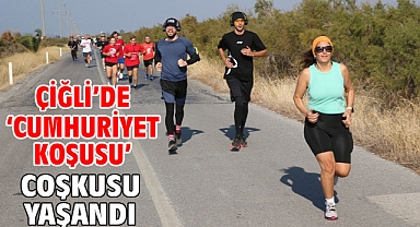 Çiğli’de ‘Cumhuriyet Koşusu’ coşkusu yaşandı