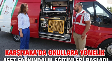 Karşıyaka'da okullara yönelik afet farkındalık eğitimleri başladı