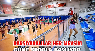 Karşıyakalılar her mevsim güne sporla başlıyor