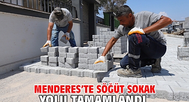 Menderes’te Söğüt Sokak Yolu Tamamlandı