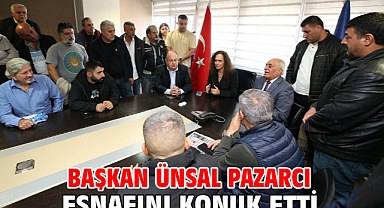 Başkan Ünsal pazarcı esnafını konuk etti