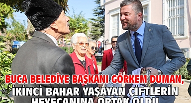 Buca Belediye Başkanı Görkem Duman, ikinci bahar yaşayan çiftlerin heyecanına ortak oldu