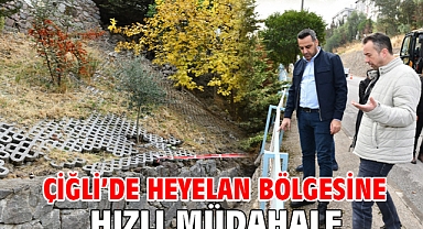 Çiğli’de Heyelan Bölgesine Hızlı Müdahale
