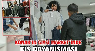Konak'ın Giysi Market'inde kış dayanışması