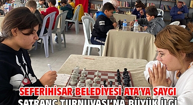 Seferihisar Belediyesi Ata’ya Saygı Satranç Turnuvası’na büyük ilgi
