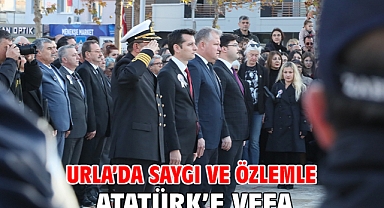 Urla’da saygı ve özlemle Atatürk’e vefa
