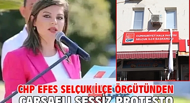 CHP Efes Selçuk İlçe Örgütünden Çarşaflı Sessiz Protesto