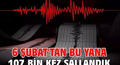 6 Şubat'tan bu yana 107 bin kez sallandık