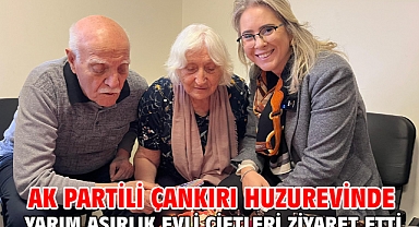 AK Partili Çankırı Huzurevinde Yarım Asırlık Evli Çiftleri Ziyaret Etti