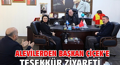 Alevilerden Başkan Çiçek’e Teşekkür Ziyareti