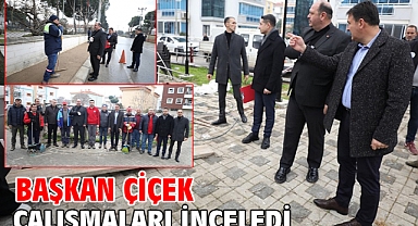 Başkan Çiçek Çalışmaları İnceledi