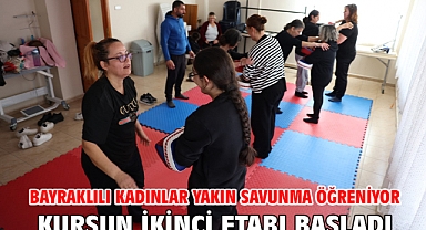 Bayraklılı kadınlar yakın savunma öğreniyor Kursun ikinci etabı başladı