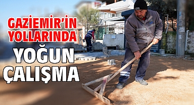 Gaziemir’in yollarında yoğun çalışma