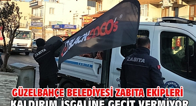 Güzelbahçe Belediyesi Zabıta Ekipleri Kaldırım İşgaline Geçit Vermiyor