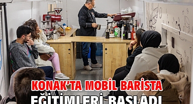 Konak’ta mobil barista eğitimleri başladı