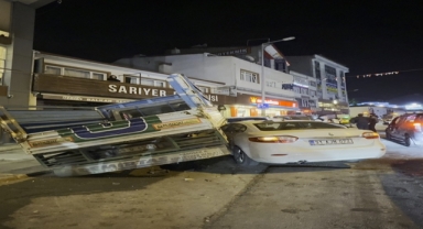 Makas atan otomobil sürücüsünün karıştığı kazada 6 araç hasar gördü; 1 polis memuru yaralı