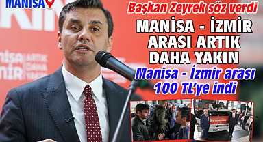 Manisa – İzmir Arası Artık Daha Yakın