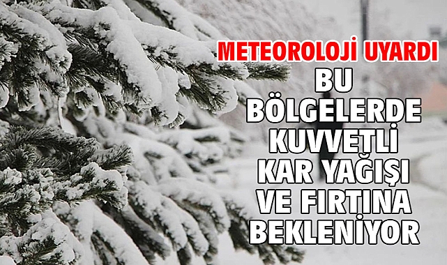 Meteoroloji uyardı Bu bölgelerde kuvvetli kar yağışı ve fırtına bekleniyor