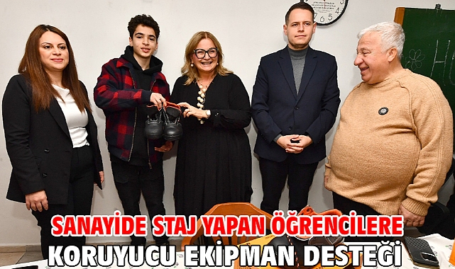 Sanayide staj yapan öğrencilere koruyucu ekipman desteği