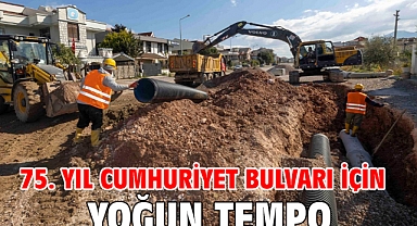 75. Yıl Cumhuriyet Bulvarı için yoğun tempo