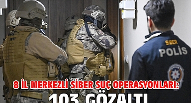 8 il merkezli siber suç operasyonları: 103 gözaltı