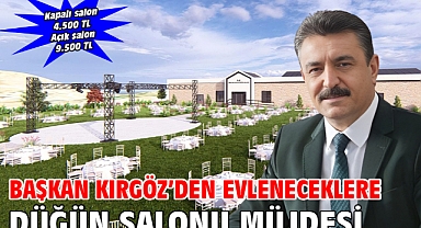 Başkan Kırgöz’den evleneceklere düğün salonu müjdesi