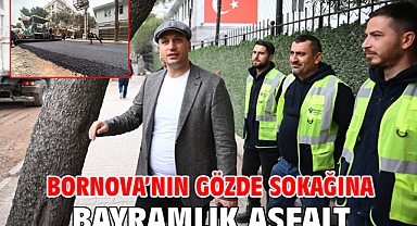 Bornova’nın gözde sokağına bayramlık asfalt