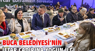 Buca Belediyesi’nin iftar çadırına yoğun ilgi