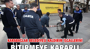 Karabağlar Belediyesi kaldırım işgallerini bitirmeye kararlı