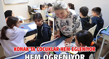 Konak’ta çocuklar hem eğleniyor hem öğreniyor
