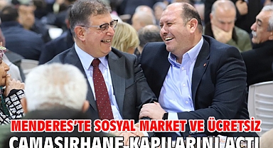 Menderes’te Sosyal Market ve Ücretsiz Çamaşırhane Kapılarını Açtı