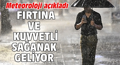 Meteoroloji açıkladı Fırtına ve Kuvvetli sağanak geliyor