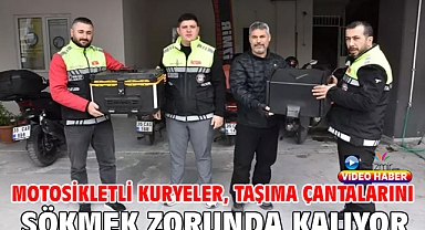 Motosikletli kuryeler, taşıma çantalarını sökmek zorunda kalıyor