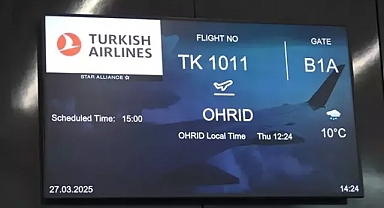 Türk Hava Yolları, Kuzey Makedonya'nın Ohri kentine seferlerine başladı
