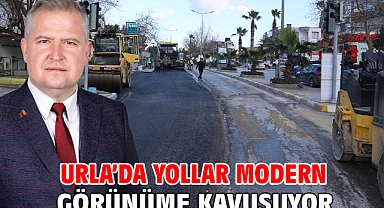 Urla’da yollar modern görünüme kavuşuyor