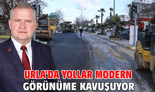 Urla’da yollar modern görünüme kavuşuyor