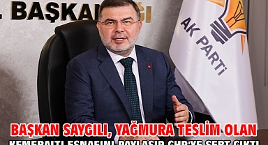 Başkan Saygılı, yağmura teslim olan Kemeraltı esnafını paylaşıp CHP'ye sert çıktı