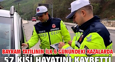 Bayram tatilinin ilk 6 günündeki kazalarda 57 kişi hayatını kaybetti