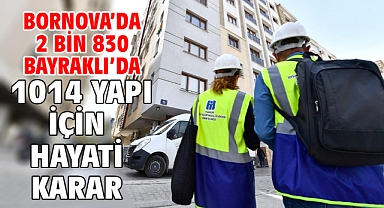 Bornova’da 2 bin 830 Bayraklı’da 1014 yapı için hayati karar
