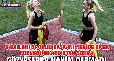 Çakallıklı Sporun Başkanı Nevide Çiçek Forması Çıkardıktan Sonra Gözyaşlara Hakim Olamadı