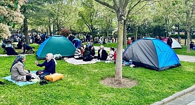 Depremden korkanların Gezi Parkı'na kurduğu çadırlar kaldırıldı