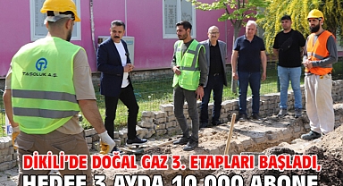 Dikili’de Doğal Gaz 3. Etapları Başladı, Hedef 3 Ayda 10.000 Abone