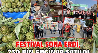 Festival sona erdi, 230 bin enginar satıldı
