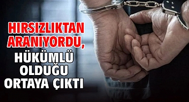 Hırsızlıktan aranıyordu, hükümlü olduğu ortaya çıktı